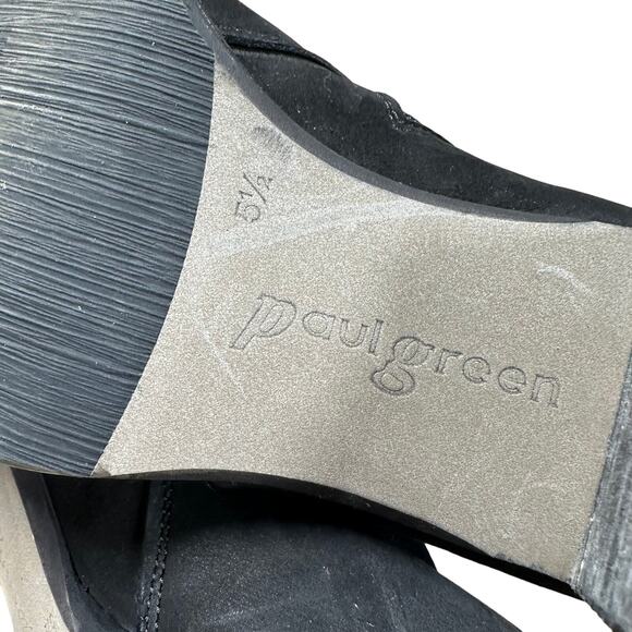 Paul Green NWOB Dallas Nubuck Suede Black Leather Ankle Bootie Size 5.5 (US 8) - Picture 9 of 10